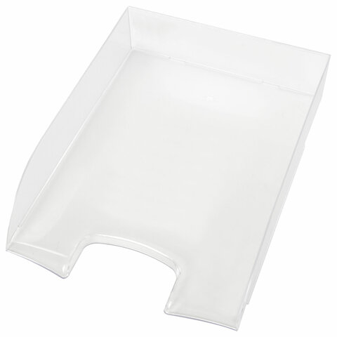 Подставка для бумаг BRAUBERG "Office style", 320х245х65 мм, прозрачная, 237288
